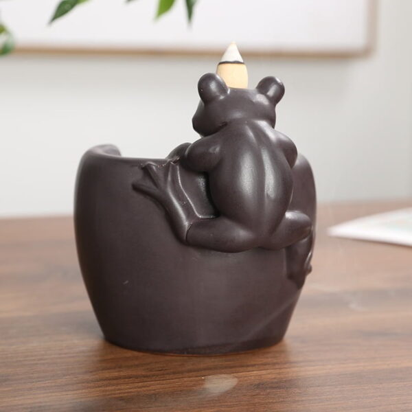 Frog Pot Ceramic Hand-Made Incense Fountain Burner