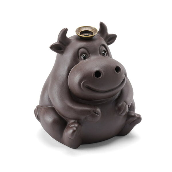 Cute Cow Fountain Smoke Backflow Incense Burner