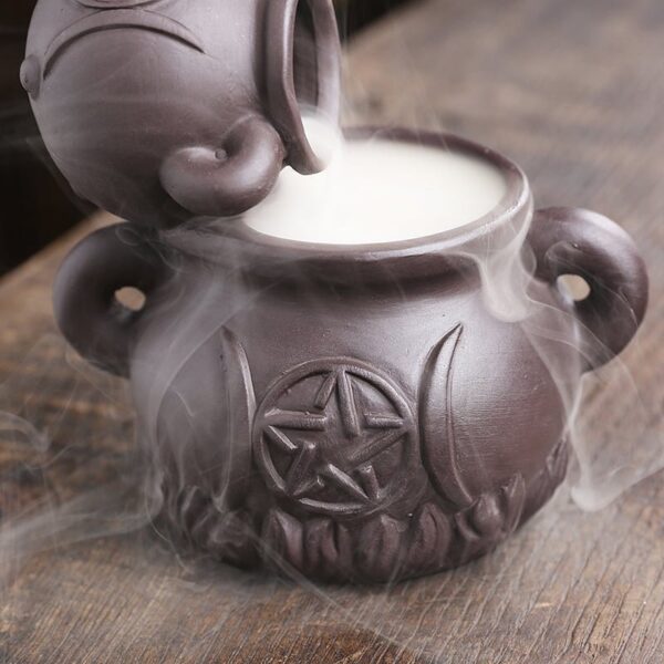 Clay Pots Ceramic Waterfall Back Flow Incense Burner