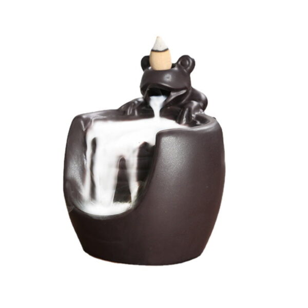 Frog Pot Ceramic Hand-Made Incense Fountain Burner