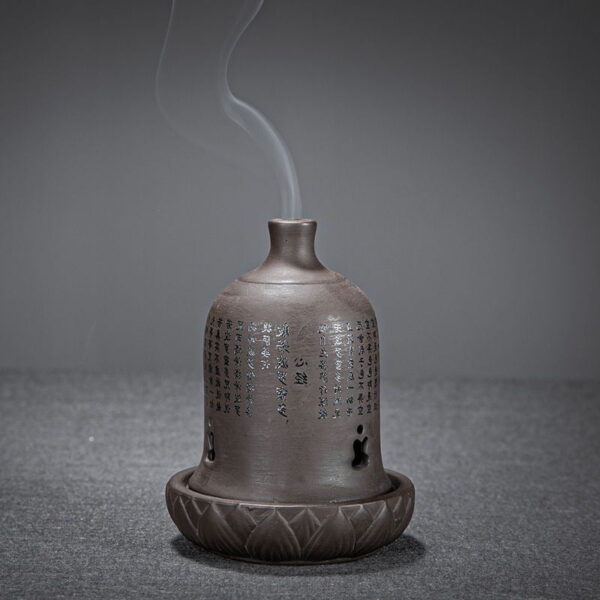 Bell Purple Clay Waterfall Backflow Incense Burner