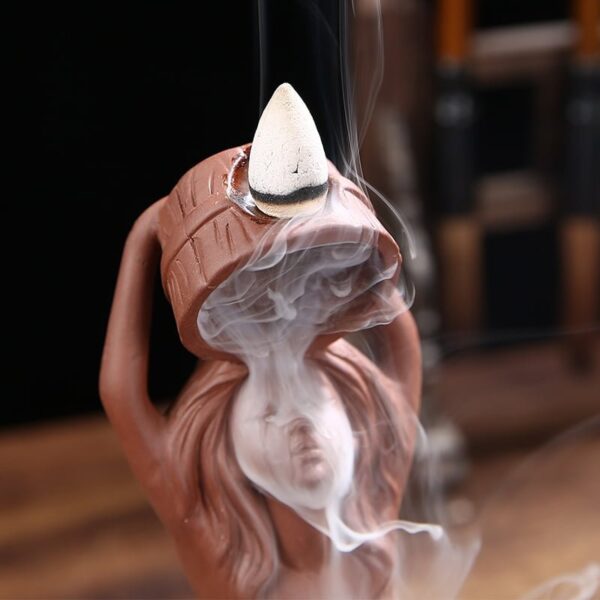 Lady Shower Ceramic Hand-Made Incense Fountain Burner