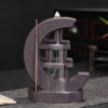 Sickle Crescent Shaped Ceramic Backflow Incense Burner