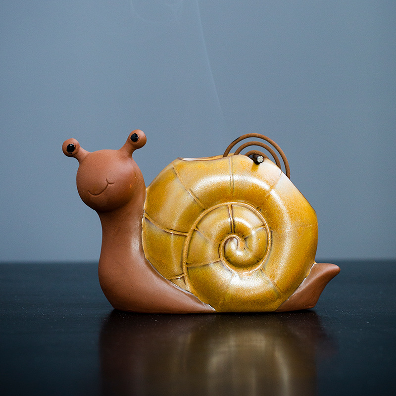 Ceramic Snail Incense Burner
