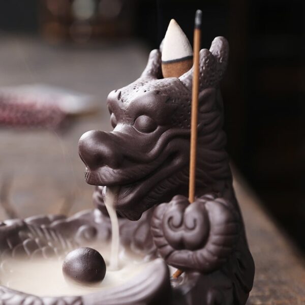 Cute Dragon Ceramic Backflow Incense Burner