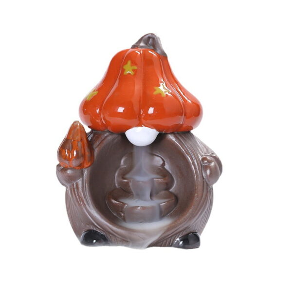 Halloween Pumpkin Elf Ceramic Smoke Backflow Incense Burner