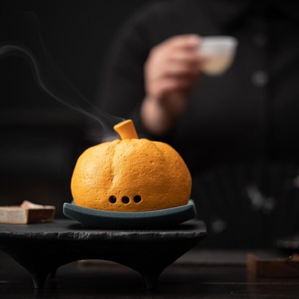 Ceramic Vivid Orange Coil Incense Burner For Sale Ceramic Vivid Orange Coil Incense Burner For Sale
