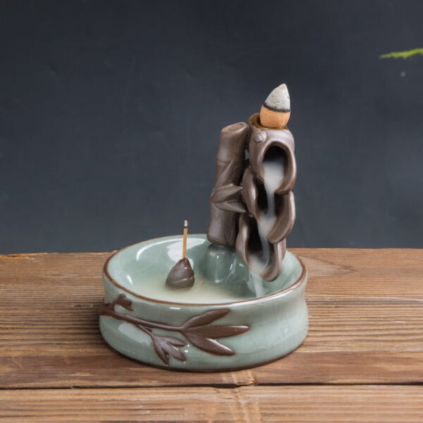 Bamboo Ceramic Backflow Incense Burner