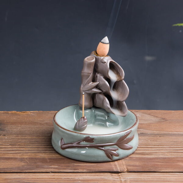 Bamboo Ceramic Backflow Incense Burner