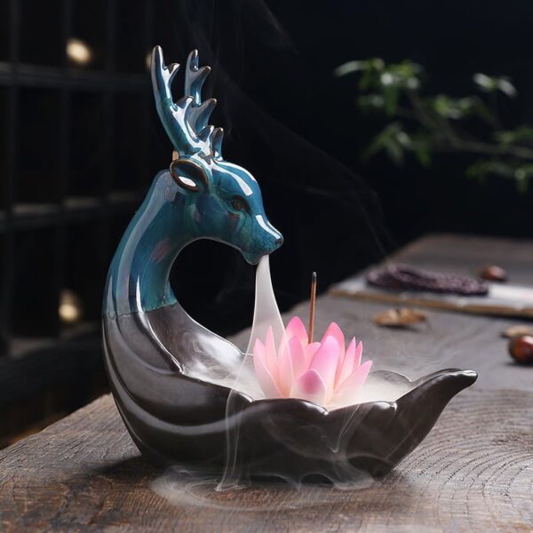 Elk Ceramic Hand-Made Incense Fountain Burner Elk Ceramic Hand-Made Incense Fountain Burner
