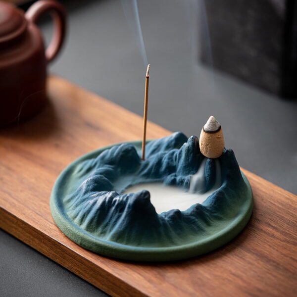 Ceramic Mountainous Incense Stick Backflow Incense Burner
