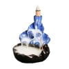 Blue Black lotus leaf Handmade Waterfall Backflow Incense Burner
