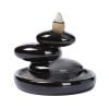 Cobblestone Black Ceramic Unique Backflow Incense Burner - Image 5