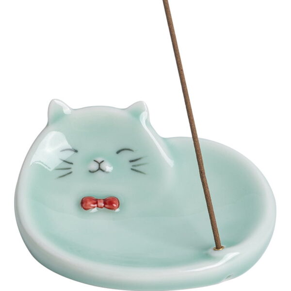 Ceramic Cute Kitten String Incense Burner