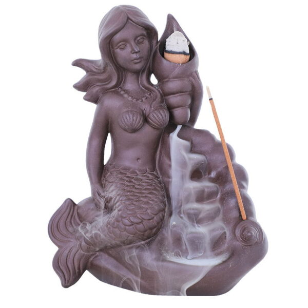 Mermaid Conch Backflow Waterfall Incense Burner