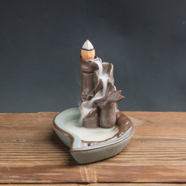 Bamboo Ceramic Backflow Incense Burner