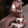 Mermaid Conch Lotus Leaf Reverse Smoke Incense Burner