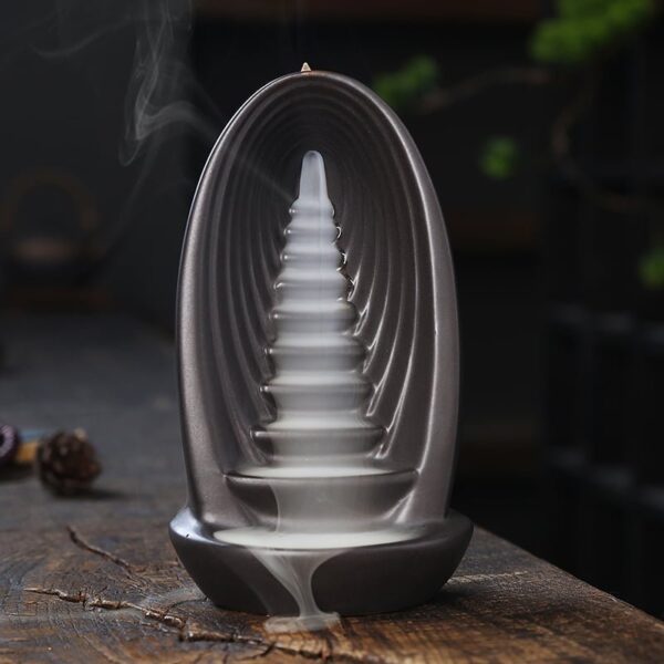 Oval Ladder Ceramic Backflow Incense Burner