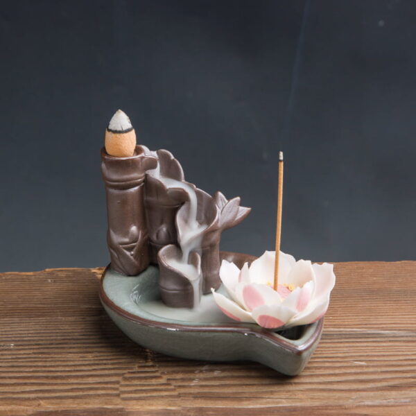 Bamboo Ceramic Backflow Incense Burner