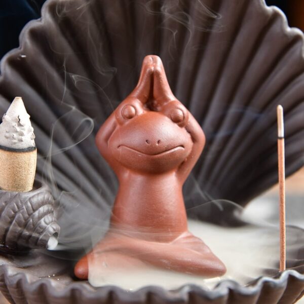 Frog Shell Incense Burner Ceramic Aromatherapy Burner