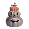 Halloween Smoke Fall Fountain Pumpkin LED Lamp Ceramic Incense Burner Holder - Image 4