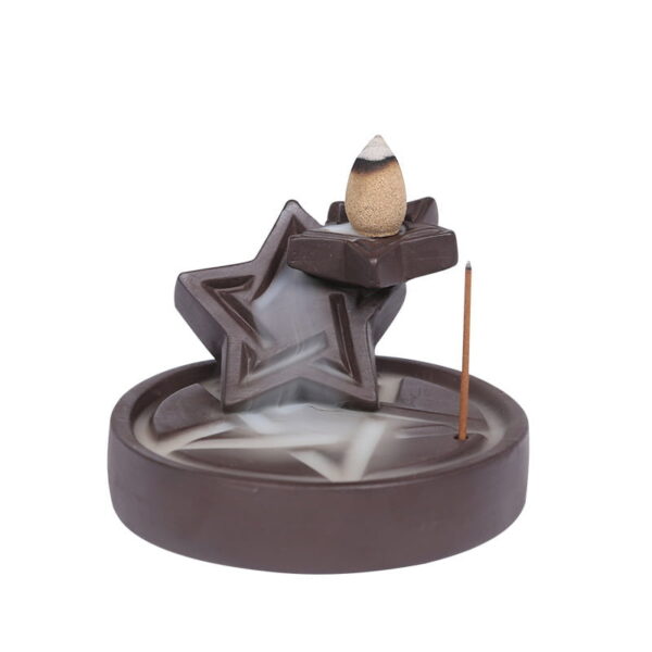 Five-pointed Star Purple Sand Backflow Incense Burner Backflow Aromatherapy Burner Five-pointed Star Purple Sand Backflow Incense Burner Backflow Aromatherapy Burner