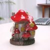 mushroom house ceramic backflow incense burner waterfall