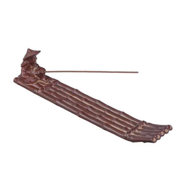 Old Man Fishing Bamboo Raft Incense Stick