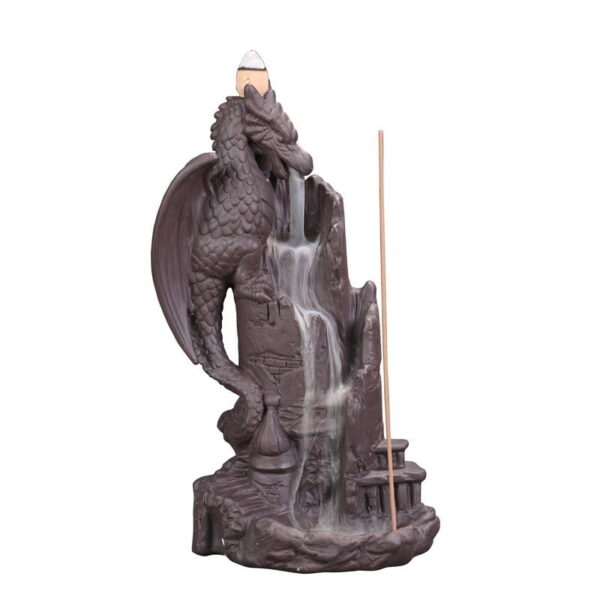 O1CN01kSatFg1WbCEFXHPZ8_!!2500372806-0-cib Flying Dragon Mountain Waterfall Ceramics Back Burning Incense Burner