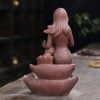 Mermaid Conch Lotus Leaf Reverse Smoke Incense Burner - Image 3