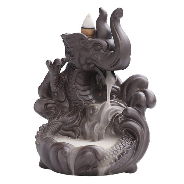 O1CN01mwgfIw1wnGb7c31gF_!!1955666352-0-cib Elephant Dragon Ceramic Backflow Incense Burner