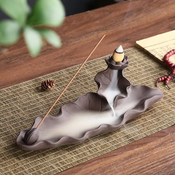 Lotus Leaf Backflow Incense Burner