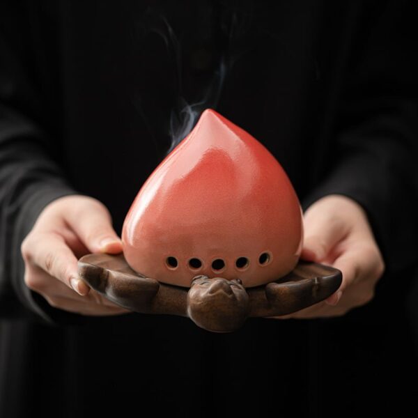 O1CN01qlw6My1YJS7W7Ksb4_!!2207891113038-0-cib Peach Ceramic Incense Stick Holder