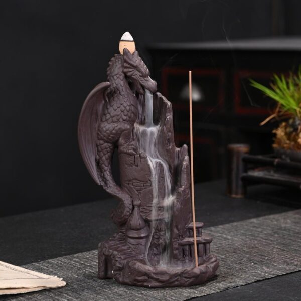 O1CN01raB6dr1WbCEMHlwpC_!!2500372806-0-cib Flying Dragon Mountain Waterfall Ceramics Back Burning Incense Burner