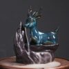 Deer Elk Mountain Ceramic Incense Burner Waterfall Deer Elk Mountain Ceramic Incense Burner Waterfall