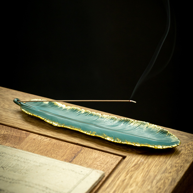 Ceramic Feather Incense Stick