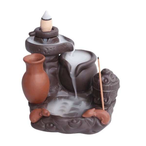Lucky Buffalo Ceramic Backflow Incense Waterfall