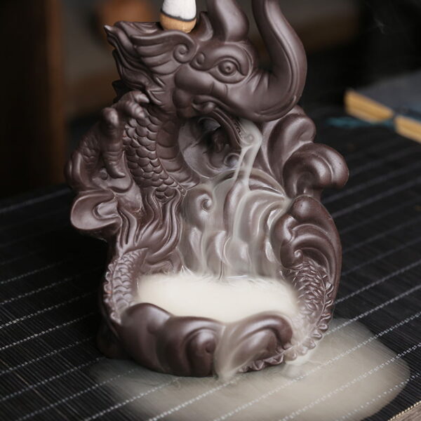 O1CN01sx6EAs1wnGb3tQX8A_!!1955666352-0-cib Elephant Dragon Ceramic Backflow Incense Burner