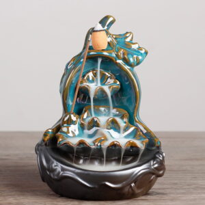 Hulu Lotus Leaf Ceramic Unique Backflow Incense Burner