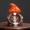 Halloween Pumpkin Elf Ceramic Smoke Backflow Incense Burner