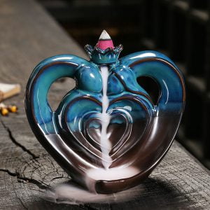 Ceramic Love Waterfall Incense Burner