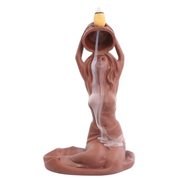 Lady Shower Ceramic Hand-Made Incense Fountain Burner