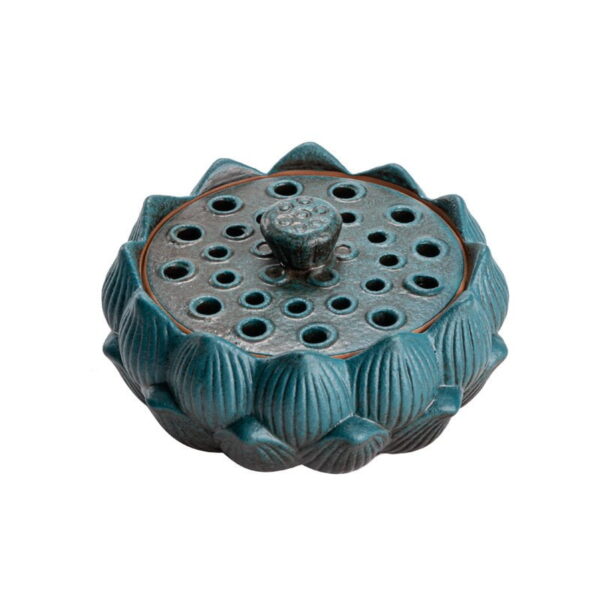 Lotus Flower Lotus Seedpod Ceramic Incense Burner