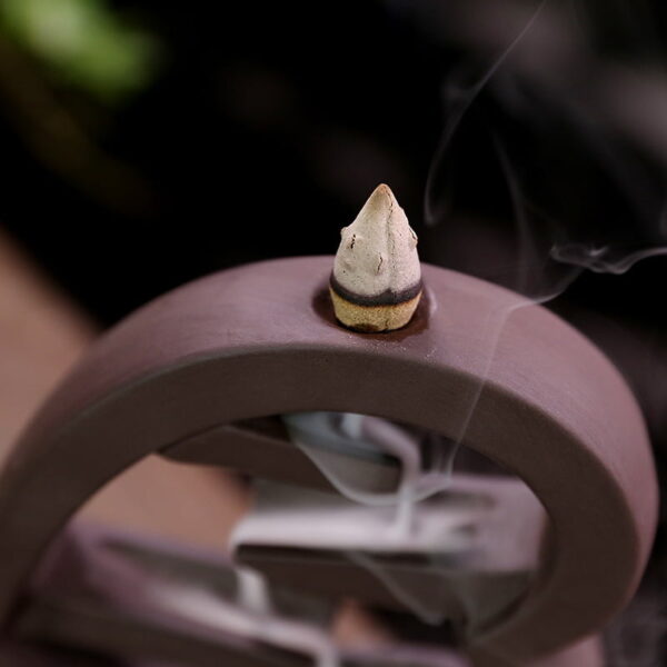 Love Shape Ceramic Backflow Waterfall Incense Burner