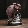 Elephant Climbing Ceramic waterfall Incense Burner