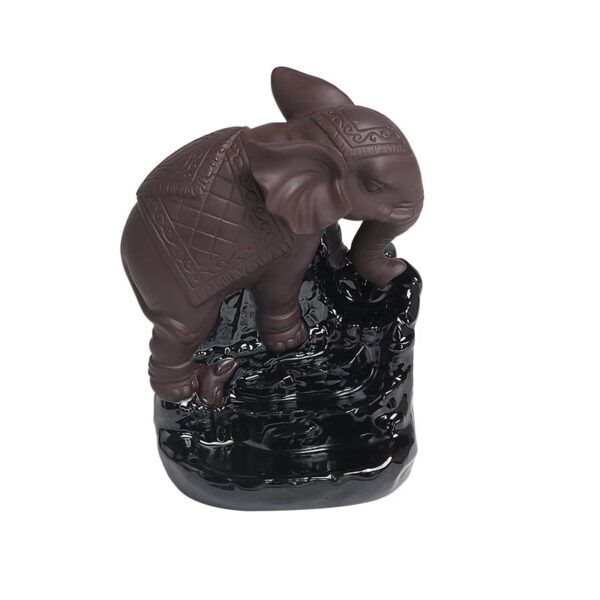 Elephant Climbing Ceramic waterfall Incense Burner