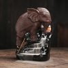 Elephant Climbing Ceramic waterfall Incense Burner - Image 5