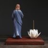 Jesus Virgin Mary Lotus Flower Ceramic Incense Stick Holder - Image 4