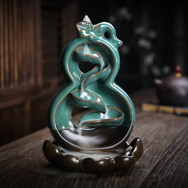 Gourd Rhombic Oval Round Ceramic Waterfall Incense Burner Holder Gourd Rhombic Oval Round Ceramic Waterfall Incense Burner Holder