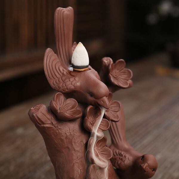 Bird Flower Waterfall Backflow Incense Burner